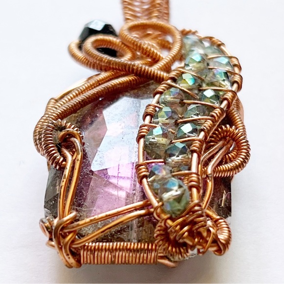 Wire Wrapped Statement Pendant - Picture 3 of 7